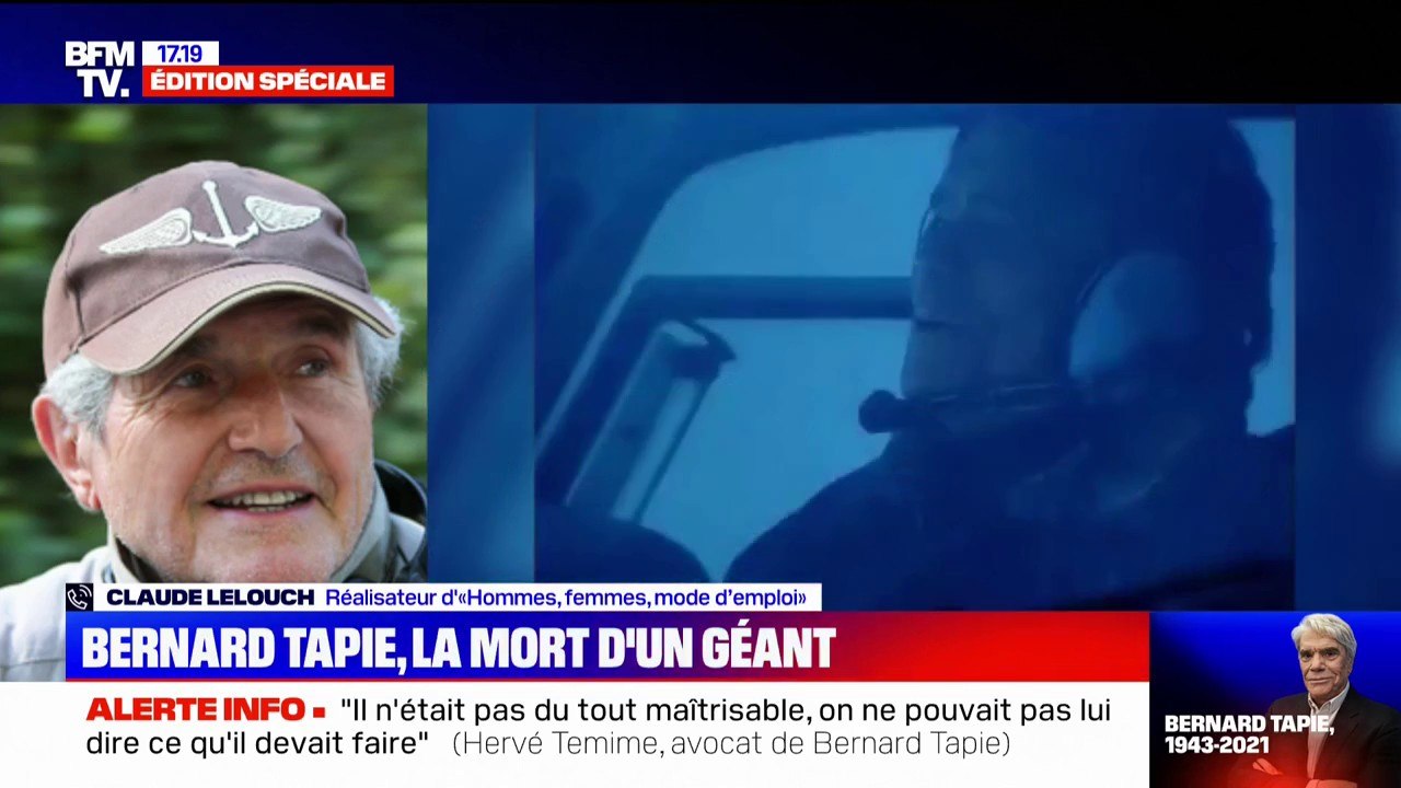Mort de Bernard Tapie: "Il nous faisait rêver dans tous les domaines", pour le réalisateur Claude Lelouch