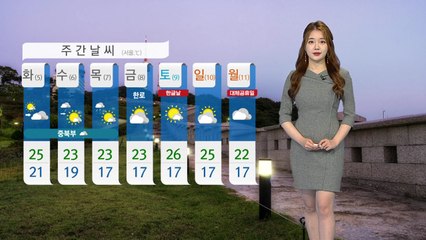 [날씨] 오늘 흐리고 중북부 비...서울 한낮 24도 / YTN