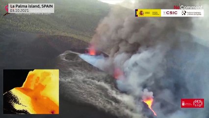 Plongée au coeur de l'éruption du Cumbre vieja avec des caméras thermiques