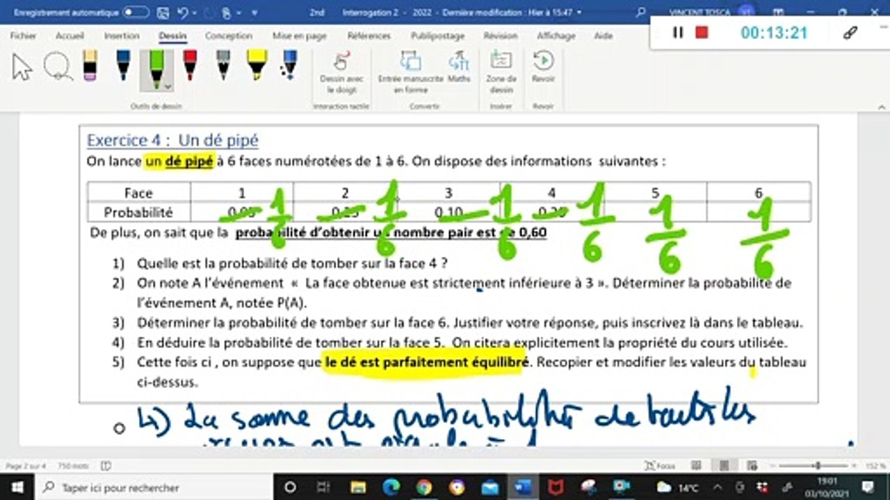 Seconde - Correction interrogation 2 - 2022