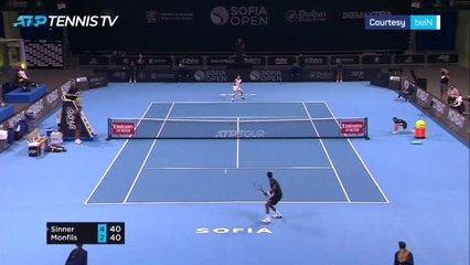 Sinner sweeps aside Monfils to retain Sofia crown