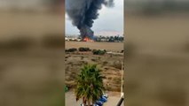 Espectacular incendio en un camping de La Manga del Mar Menor