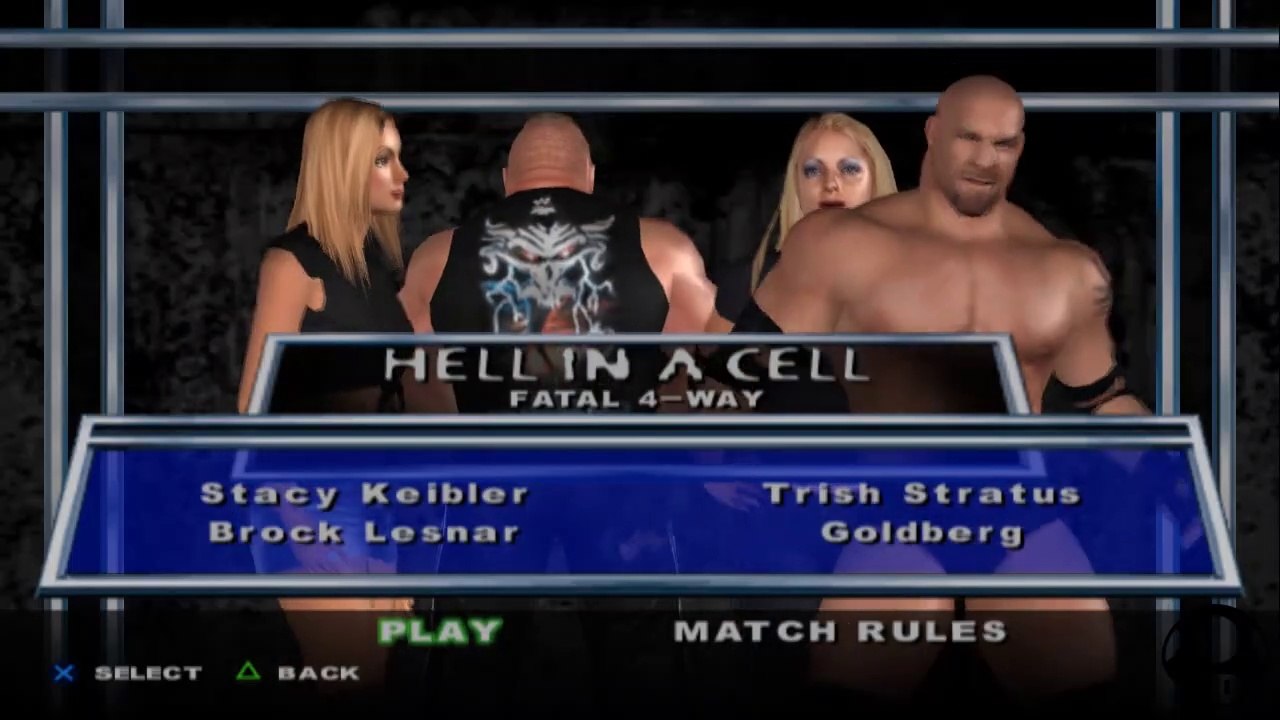Here Comes the Pain Stacy Keibler(ovr 100) vs Brock Lesnar vs Trish Stratus vs Goldberg