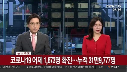 [속보] 코로나19 어제 1,673명 확진…누적 31만9,777명