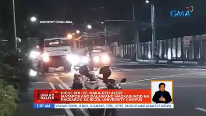 Bicol police, naka-red alert matapos ang dalawang magkasunod na pagsabog sa Bicol University Campus | UB