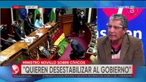 Ministro dice que cívicos buscan desestabilizar al Gobierno