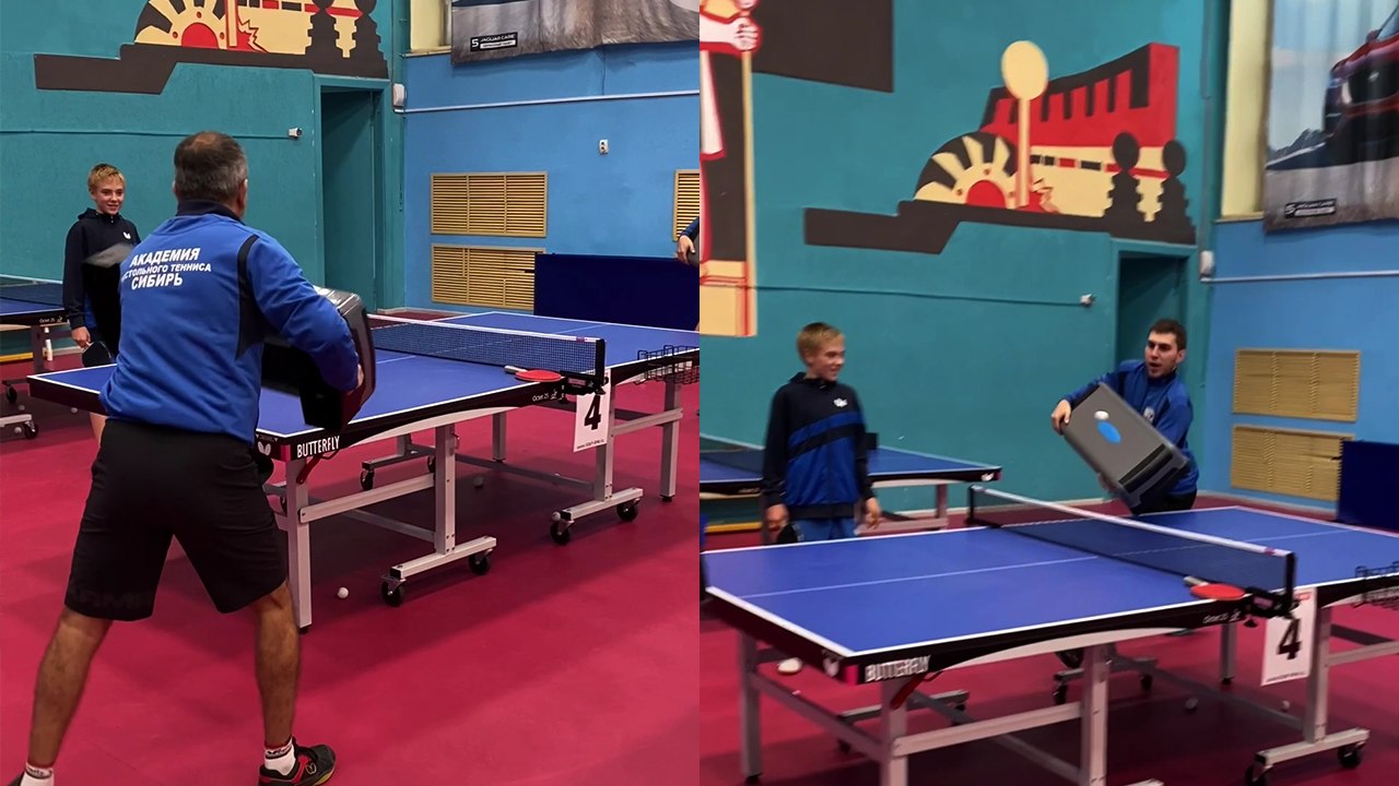 'A 'completely normal' game of table tennis'