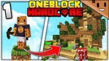 I Transformed ONE BLOCK into an ENTIRE VILLAGE (Minecraft Hardcore One Block  1)