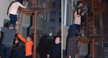 Yangın merdiveninin kilitli olduğu binada can pazarı