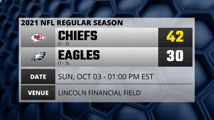Chiefs @ Eagles Game Recap for SUN, OCT 03 - 01:00 PM EST