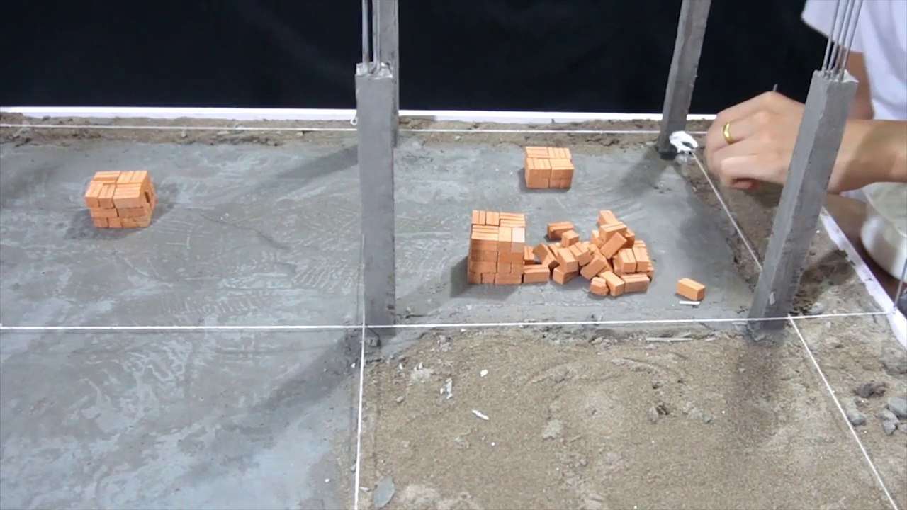 BRICKLAYING - BRICK WALL - Mini Modern Villa - mini house OUROBOROS ep 2