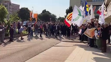Arribada de Puigdemont al Tribunal de Sàsser
