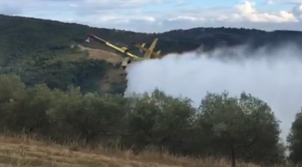 Umbertide (PG) - Incendio boschivo in frazione Preggio (04.10.21)