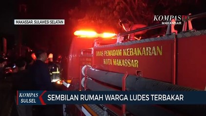 9 Unit Rumah Dipemukiman Padat Penduduk Hangus Terbakar