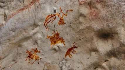 Estudian más de 400 pinturas rupestres en dos cuevas del Tíbet