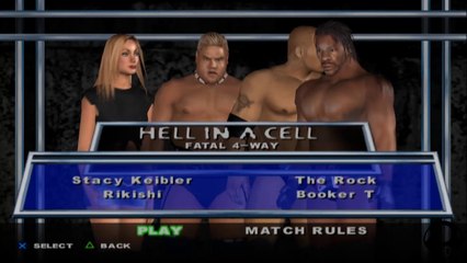 Here Comes the Pain Stacy Keibler(ovr 100) vs Rikishi vs The Rock vs Booker T