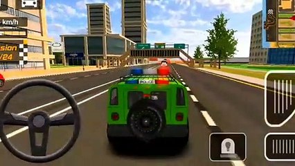 Police Drift New Green Colour Car Simulator - Android or iOS Gameplay