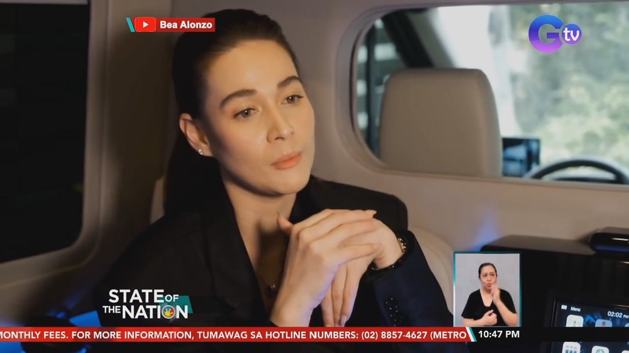 Customized van ni Bea Alonzo, may smart TV, mobile office, light control system at toilet & bath | SONA