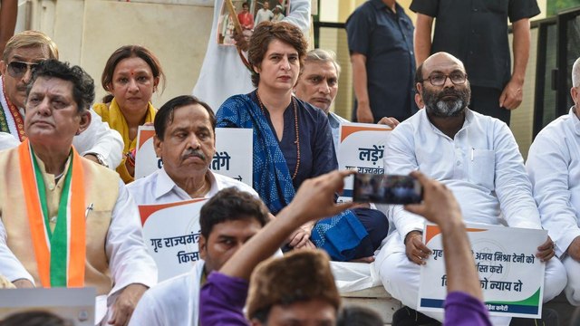 Congress's silent protest seeking removal of UP minister