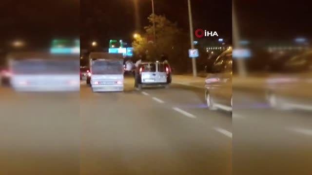 Son dakika haberi! Trafikte yürekleri ağızlara getiren magandalık kamerada