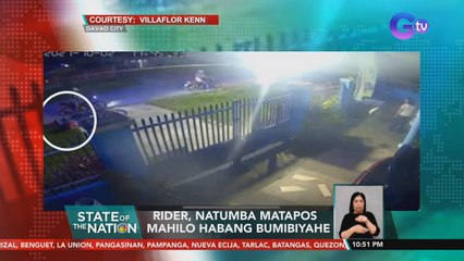 Rider sa Davao City, natumba matapos mahilo habang bumibiyahe | SONA