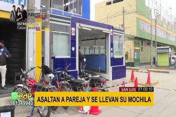 San Luis: delincuentes a bordo de miniván roban a pareja