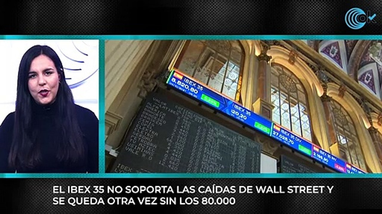 El Ibex 35 no soporta las caídas de Wall Street y se queda otra vez sin los 8.800 puntos