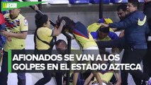 Así fue la pelea entre afinados en el Clásico Capitalino entre Pumas y América