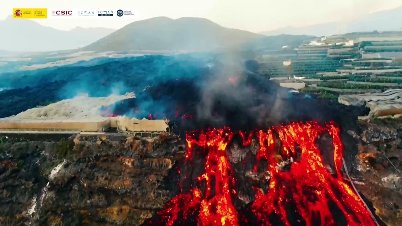 Canaries : un delta formé par le volcan Cumbre Vieja à La Palma