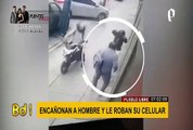 Pueblo Libre: Delincuentes en moto invaden vereda y asaltan con pistola a transeúnte