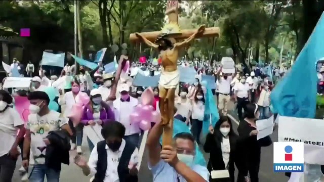 ¡Vida sí, aborto no! Grupos provida marcharon contra la despenalización del #aborto en diversas partes del país.