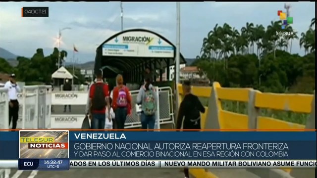 teleSUR Noticias 15:30 04-10: Venezuela anuncia apertura comercial en frontera con Colombia