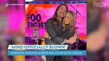 Jennifer Aniston Superfans Over Dave Grohl on The Morning Show Set: 'Mind Officially Blown'