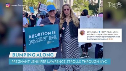 Pregnant Jennifer Lawrence Takes Growing Baby Bump for Afternoon Stroll Through N.Y.C.