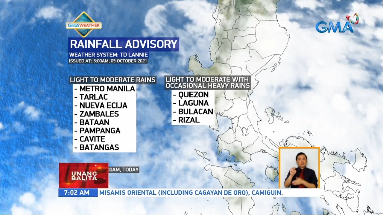 Rainfall advisory | UB