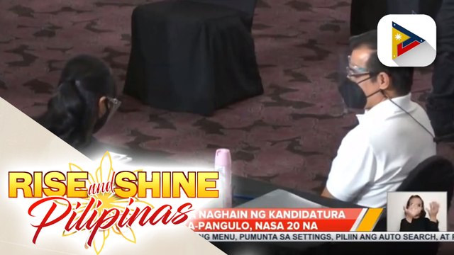 Bilang ng mga naghain ng kandidatura sa pagka-pangulo, nasa 20 na; Atty. Gadon, inaasahang maghahain ng COC sa pagka-senador ngayong araw