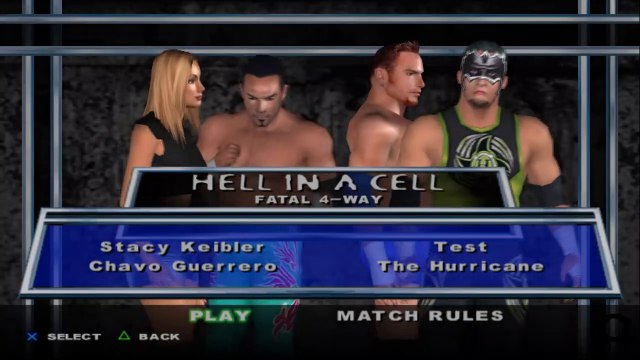 Here Comes the Pain Stacy Keibler(ovr 100) vs Chavo Guerrero vs Test vs The Hurricane