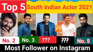 Top 5 Most Followed South Indian Actor on Instagram 2021 | most followed south india actor on social media