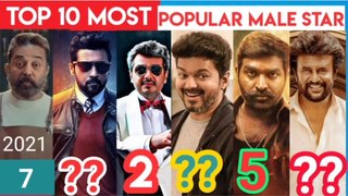Top 10 most popular male stars for August 2021 in Tamil Cinema