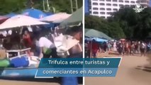 Se arma la campal en Playa Caleta, en el puerto de Acapulco