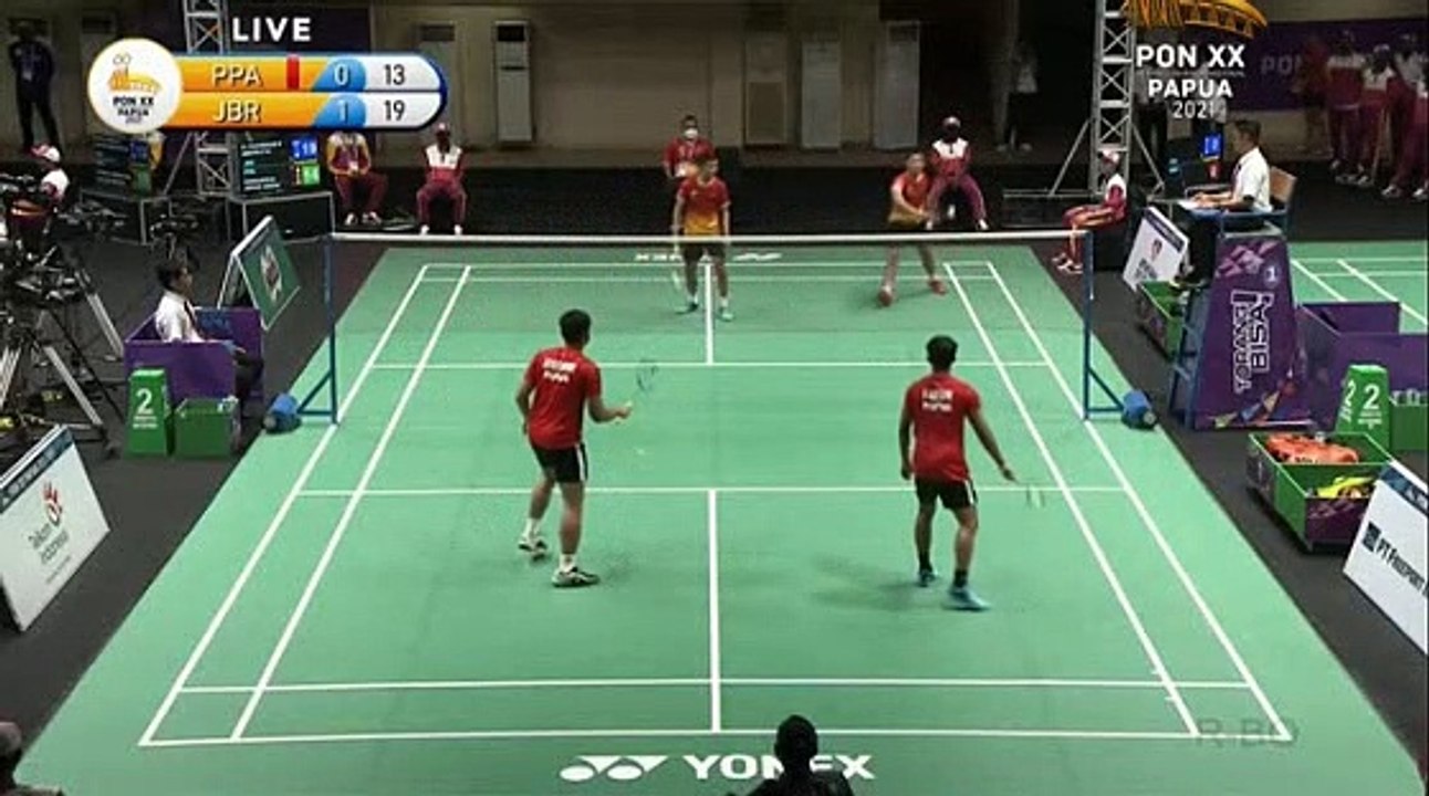 Bulutangkis Beregu - PON XX PAPUA Jabar Vs papua