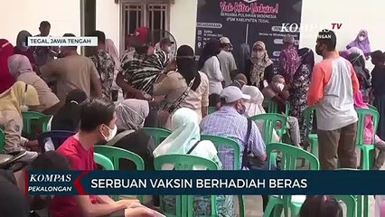 Vaksinasi di Tegal Berhadiah Beras