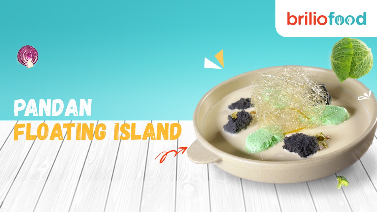 Resep pandan floating island tanpa oven manis dan lumer