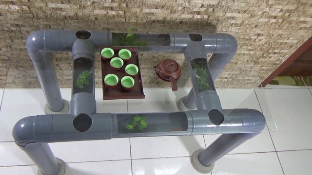 How to make beautiful coffee table aquarium using pvc pipes