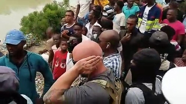 Vizit premyè Dam repiblik la Martine Moïse nan zòn Gabion komin Okay nan depatman Sid peyi a.