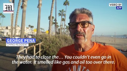 Oil spill hits beaches south of Los Angeles