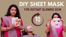  Get Natural Glowing Skin in 10 Mins | DIY Sheet Mask for Tan Removal, Skin Brightening | Say Swag