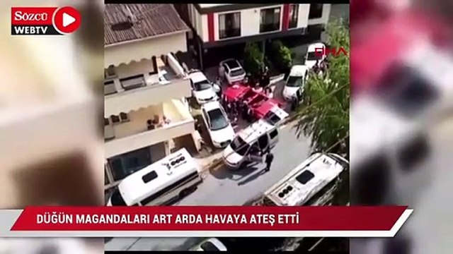 Kağıthane'de düğün magandaları art arda havaya ateş etti