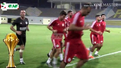 اول حصة تدريبية للخضر بحضور العب الجديد قبالة