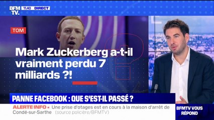 下载视频: Mark Zuckerberg a-t-il vraiment perdu 7 milliards de dollars à cause de la panne de Facebook ? BFMTV répond à vos questions